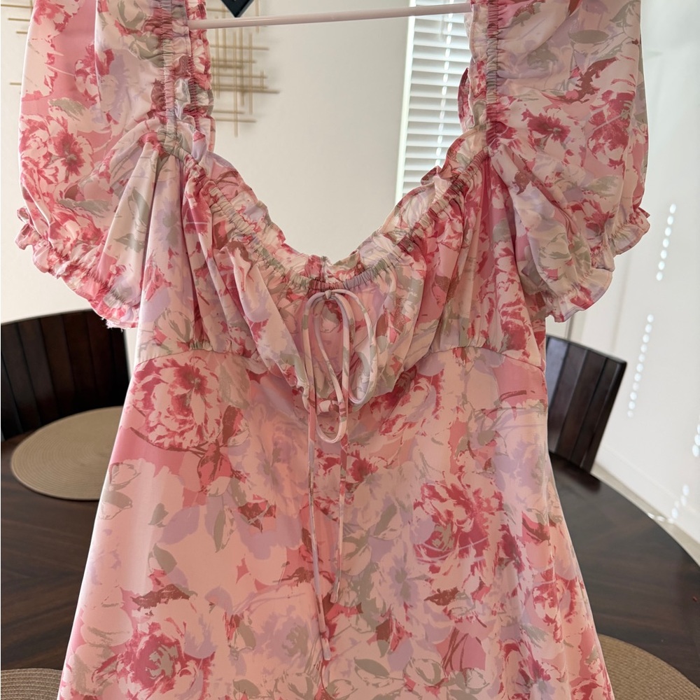 Wayf Pink Floral Maxi Dress - Picture 2 of 6
